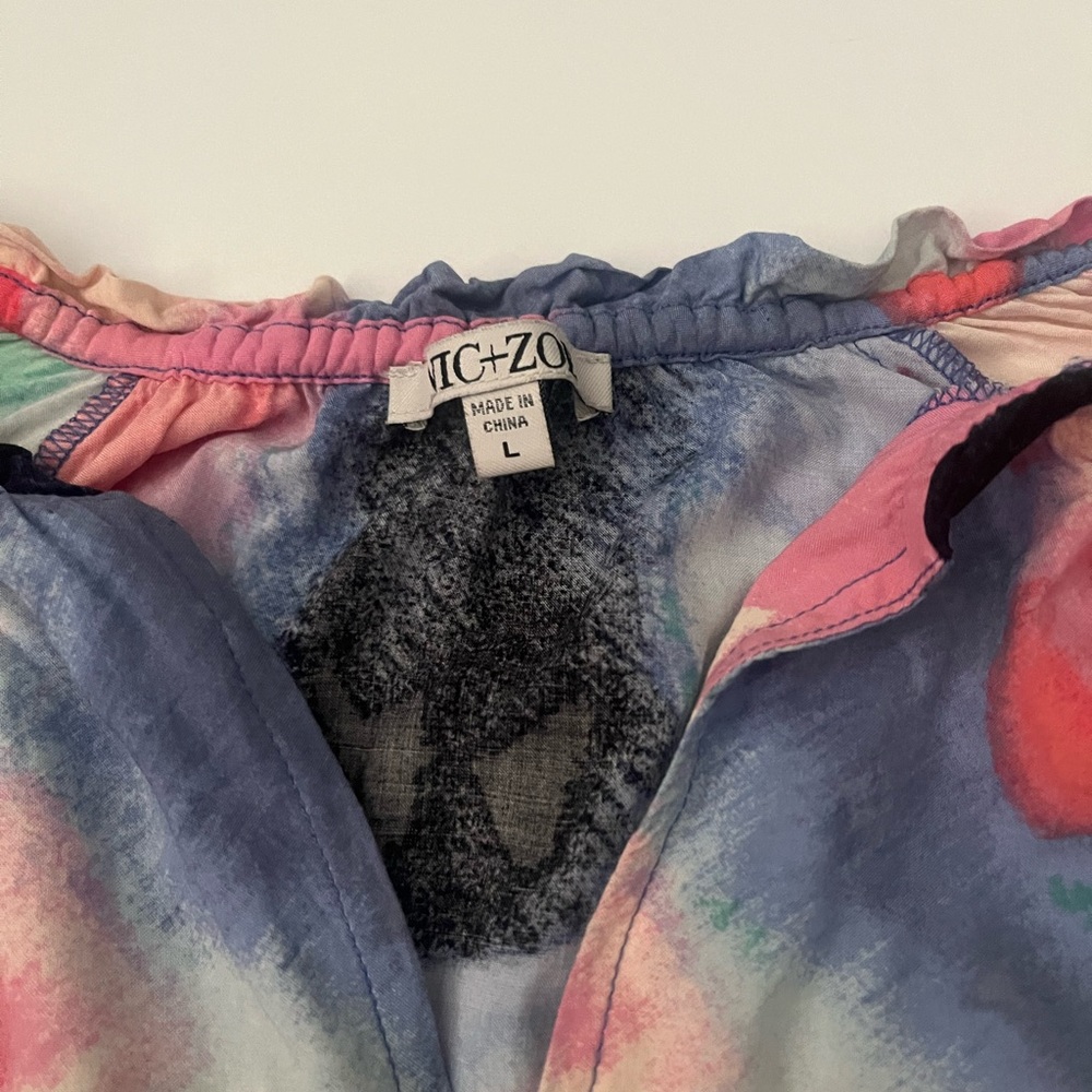 NIC+ZOE Abstract Art Top shirt large - Picture 5 of 9